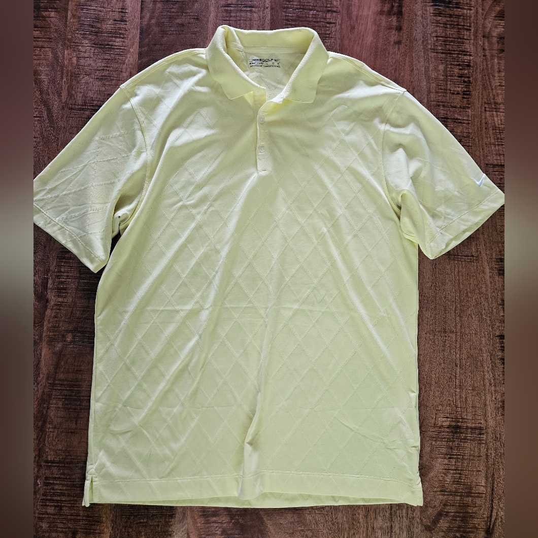 Nike Mens Light Yellow Polo Shirt